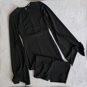 Black Cape Sleeve Dress